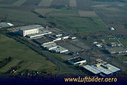 Aerial photo Shopping Center Waltersdorf