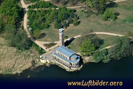 Aerial photo Church of the Redeemer in Sacrow