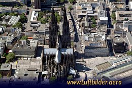 Aerial photo Cologne Cathedral