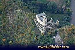 Aerial photo Rudelsburg Castle