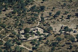 Aerial photo Kraal in Botswana