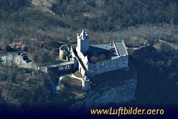 Aerial photo Rudelsburg Castle