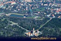 Aerial photo Völkerschlachtdenkmal