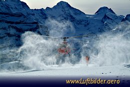 Aerial photo Snow Landing