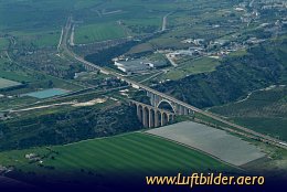 Aerial photo Railway Bridge  in the  Basilikata