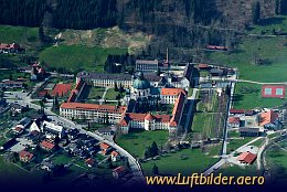 Aerial photo Ettal Monastery