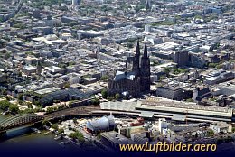 Aerial photo Cologne Cathedral