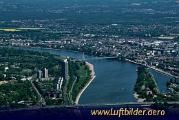 Aerial photo Mühlheimer bridge  in Cologne