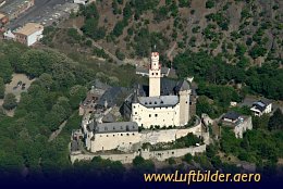 Aerial photo Marksburg Castle