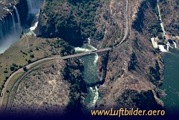 Aerial photo Victoria Falls Bridge