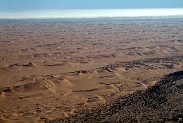 Aerial photo Fog over the Namibian Desert